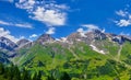 Panoramic view at Pasterze Glacier Grossglockner Royalty Free Stock Photo