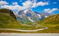 Panoramic view at Pasterze Glacier Grossglockner Royalty Free Stock Photo