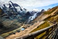 Panoramic view at Pasterze Glacier Grossglockner Royalty Free Stock Photo