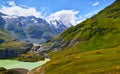 Panoramic view at Pasterze Glacier Grossglockner Royalty Free Stock Photo