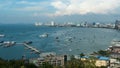 Panoramic view of Pattaya City Beach at Pratumnak Viewpoint. Thailand