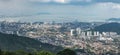 Panoramic view of Penang City from mountain top - travel destination Royalty Free Stock Photo