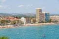 Panoramic View Of Peniscola City Holiday Beach Resort At Mediterranean Sea In Spain