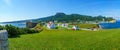 Panoramic view of the Perce village Royalty Free Stock Photo