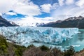 Panoramic view of Perito Moreno Glacier at Los Glaciares National Park in Patagonia - El Calafate, Santa Cruz, Argentina Royalty Free Stock Photo