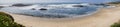 Panoramic view of Pescadero State Beach, Pacific Ocean Coastline, California Royalty Free Stock Photo