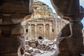 Panoramic View of Petra, Unesco Archeological Site, Jordan Royalty Free Stock Photo