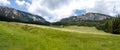 Panoramic view - Piatra Craiului Mountains, Romania Royalty Free Stock Photo