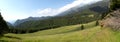 Panoramic view - Piatra Craiului Mountains, Romania Royalty Free Stock Photo