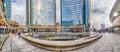 Panoramic view, piazza Gae Aulenti, iconic square in Milan, Ital