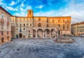 Panoramic view of Piazza IV Novembre, Perugia, Italy