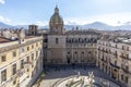 Panoramic view of Piazza Pretoria or Piazza della Vergogna, Palermo, Sicily Royalty Free Stock Photo