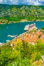 Picturesque Kotor bay view at nice spring day Montenegro Royalty Free Stock Photo