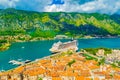 Picturesque Kotor bay view at nice spring day Montenegro Royalty Free Stock Photo