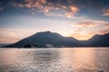 Panoramic view of the picturesque cliffs of the Bay of Kotor Royalty Free Stock Photo