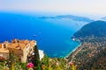 Panoramic view of  Eze Village, French Riviera, Frankreich Royalty Free Stock Photo