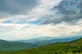 Panoramic view of the picturesque landscape of Armenia - mountains, fields