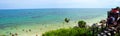 Tulum mexico beach panoramic Royalty Free Stock Photo