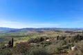 Panoramic view from Pienza of the Val d'Orcia Royalty Free Stock Photo