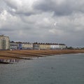 Panoramic view of the pier at Eastbourne Royalty Free Stock Photo