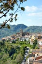 Panoramic view of Pietrapertosa mountain village, Italy