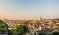 Panoramic view from Pincio, Rome, Italy Royalty Free Stock Photo