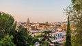 Panoramic view from Pincio, Rome, Italy Royalty Free Stock Photo