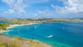 panoramic view from Pingeon Island Saint Lucia or St Lucia Caribbean pigeon island Royalty Free Stock Photo