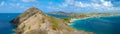 panoramic view from Pingeon Island Saint Lucia or St Lucia Caribbean pigeon island Royalty Free Stock Photo