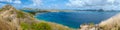 panoramic view from Pingeon Island Saint Lucia or St Lucia Caribbean pigeon island Royalty Free Stock Photo