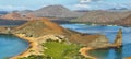 Panoramic view of pinnacle Rock and surroundings in Bartolome