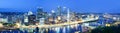Panoramic view of Pittsburgh skyline Royalty Free Stock Photo