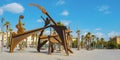 panoramic view of Placa del Mar square, in Barcelona Royalty Free Stock Photo