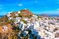 Panoramic view of Plaka town. Milos island, Greece