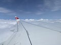 Panoramic view from the plane or view from the air over the air wing of the Swiss airline, ZÃÂ¼rich Zuerich or Zurich - Kloten