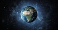 Panoramic view of planet earth with copy space Royalty Free Stock Photo