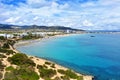 Panoramic View Of The Platja Den Bossa Beach In Ibiza Town, Spain