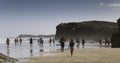 Panoramic view of the Playa de las Catedrales in Ribadeo, Galicia.