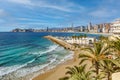 Famous Vacation city in the Mediterranean Coast Benidorm Spain Royalty Free Stock Photo