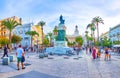 Panoramic view on Plaza de San Juan de Dios in Cadiz, Spain Royalty Free Stock Photo