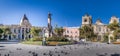 Panoramic view of Plaza Murillo with Bolivian Palace of Government and Metropolitan Cathedral - La Paz, Bolivia