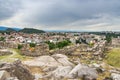 Panoramic view of Plovdiv from Nebet Tebe hill in Bulgaria