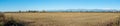 Fields in north Italy with the Alps in the background, province of Novara Royalty Free Stock Photo