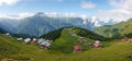 Panoramic view of Pokut plateau in blacksea karadeniz, Rize, Turkey Royalty Free Stock Photo