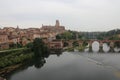 Panoramic view of Pont Vieux (Old Bridge), Cathedral Sainte-CÃ©cile and old town in Albi, France