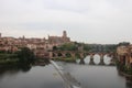 Panoramic view of Pont Vieux (Old Bridge), Cathedral Sainte-CÃ©cile and old town in Albi, France