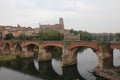 Panoramic view of Pont Vieux (Old Bridge), Cathedral Sainte-CÃ©cile and old town in Albi, France