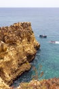 Panoramic view, Ponta da Piedade Lagos in Algarve, Portugal.