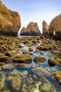 Panoramic view, Ponta da Piedade Lagos in Algarve, Portugal.