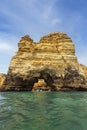 Panoramic view, Ponta da Piedade Lagos in Algarve, Portugal.